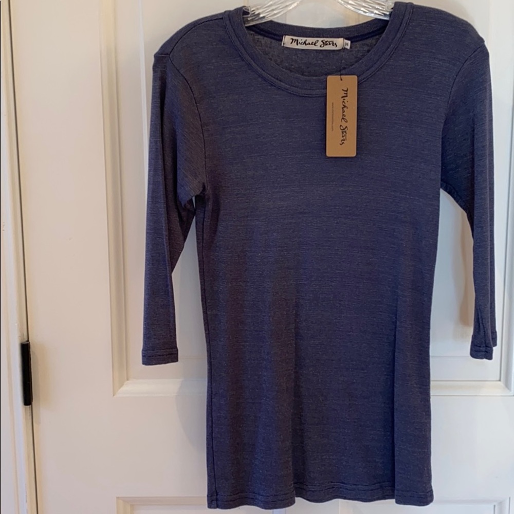 Michael Stars,3/4 sleeve crew neck
